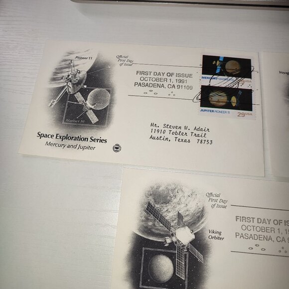 Set 5 FDC 1991 Space Exploration Planets Collectible Vintage Covers Cosmos - Picture 7 of 7